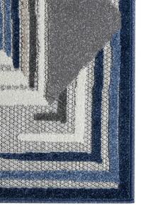 Makro Abra Moderní kusový koberec AVENTURA ED12A šedý / modrý Rozměr: 80x200 cm
