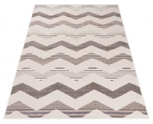 Makro Abra Moderní kusový koberec AVENTURA EC92D Vlnky krémový Rozměr: 80x150 cm