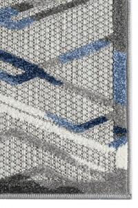 Makro Abra Moderní kusový koberec AVENTURA ED02A šedý / modrý Rozměr: 80x200 cm