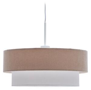 Bílé/béžové závěsné svítidlo s textilním stínidlem ø 40 cm Bianella – Kave Home