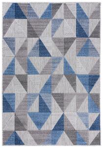 Makro Abra Moderní kusový koberec AVENTURA EC96B Trojúhelníky šedý Rozměr: 80x150 cm