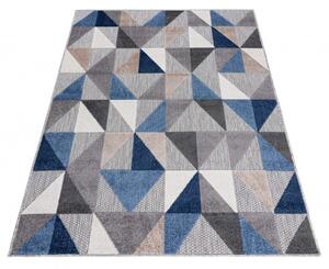 Makro Abra Moderní kusový koberec AVENTURA EC96B Trojúhelníky šedý Rozměr: 80x150 cm
