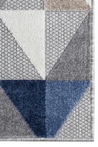 Makro Abra Moderní kusový koberec AVENTURA EC96B Trojúhelníky šedý Rozměr: 120x170 cm