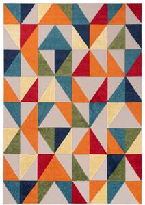 Makro Abra Moderní kusový koberec AVENTURA EC96A Trojúhelníky vícebarevný Rozměr: 80x200 cm