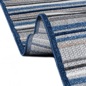 Makro Abra Moderní kusový koberec AVENTURA ED50A Proužky šedý modrý Rozměr: 80x200 cm
