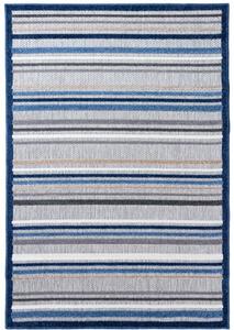 Makro Abra Moderní kusový koberec AVENTURA ED50A Proužky šedý modrý Rozměr: 80x200 cm