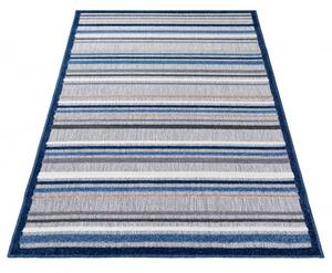 Makro Abra Moderní kusový koberec AVENTURA ED50A Proužky šedý modrý Rozměr: 140x200 cm