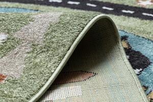 Makro Abra Dětský kusový koberec FUN Cesta zvířátka zelený Rozměr: 140x190 cm