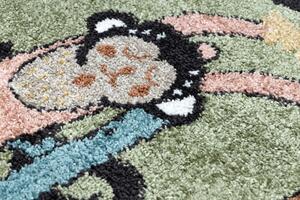 Makro Abra Dětský kusový koberec FUN Cesta zvířátka zelený Rozměr: 120x170 cm