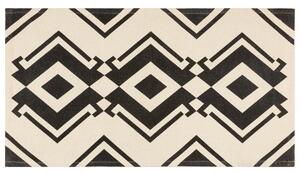 LIVARNO home Bavlněný koberec, 67 x 120 cm (černá/krémová) (100350673002)