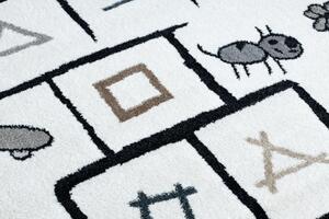 Makro Abra Dětský kusový koberec FUN Skákací panák černý Rozměr: 80x150 cm