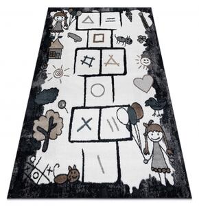 Dywany Luszczow Dětský kusový koberec FUN Hop, zvířata černý Rozměr koberce: 140 x 190 cm