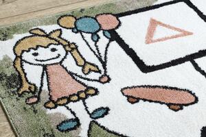Makro Abra Dětský kusový koberec FUN Skákací panák zelený Rozměr: 160x220 cm
