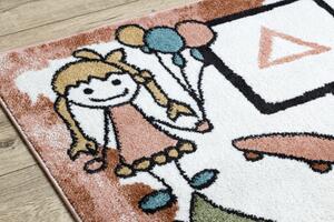 Makro Abra Dětský kusový koberec FUN Skákací panák růžový Rozměr: 180x270 cm