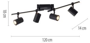 Paul Neuhaus 6525-18 - LED Bodové svítidlo BARIK 4xGU10/4,5W/230V + LED/10W