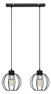 Lustr na lanku STARLIGHT 2xE27/15W/230V černá/stříbrná