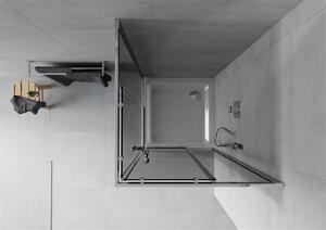 Mexen Rio čtvercový sprchový kout 90 x 90 cm, 5mm sklo, šedé sklo, chromový profil + slim sprchová vanička 5cm, 860-090-090-01-40-4010
