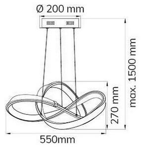 Wofi 6134.01.88.9000 - LED Stmívatelný lustr na lanku INDIGO LED/44W/230V