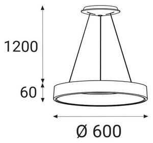 LED2 - LED Lustr na lanku BELLA LED/50W/230V 3000K pr. 60 cm bílá