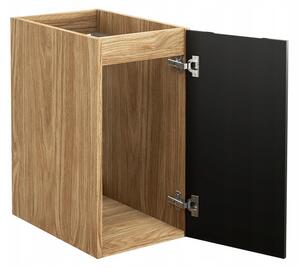 Comad Koupelnová sestava Luxor Black 90 cm s umyvadlem a skříňkami černá/dub olejovaný