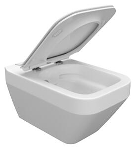 Cersanit Crea WC mísa závěsná hranatá se sedátkem CleanOn, bílá, S701-213