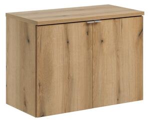 Comad Závěsná skříňka pod umyvadlo Nova Oak II s deskou 80 cm dub coast evoke