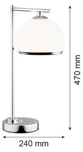 Argon 8121 - Stolní lampa MARBELLA 1xE27/15W/230V chrom