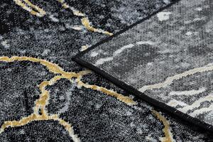 Makro Abra Moderní kusový koberec GLOSS 529A 82 Mramor kámen černý zlatý / šedý Rozměr: 240x330 cm