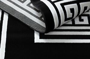 Makro Abra Moderní kusový koberec GLOSS 6776 85 Řecký vzor černý / slonová kost Rozměr: 80x150 cm