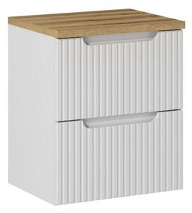 Comad Závěsná skříňka pod umyvadlo Nova White I s deskou 50 cm bílá/dub evoke