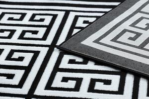 Makro Abra Moderní kusový koberec GLOSS 6776 85 Řecký vzor černý / slonová kost Rozměr: 80x150 cm
