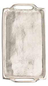 BANQUET Dekorační podnos s úchyty 26 x 14 cm - stříbrná
