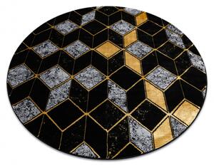 Kulatý koberec GLOSS moderni 400B 86 stylový, glamour, art deco, 3D velikost kruh 150 cm | krásné koberce cz