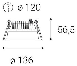 LED2-LED Stmívatelné koupelnové podhledové svítidlo ZETA LED/15W/230V 4000K IP44