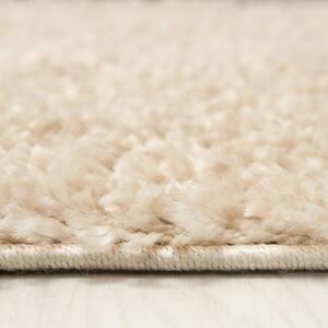 Makro Abra Kusový shaggy koberec jednobarevný SOHO P113A Béžový 3 Rozměr: 70x200 cm