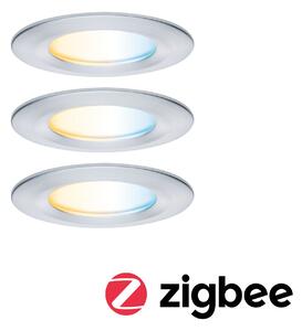 PAULMANN LED vestavné svítidlo Nova Coin IP44 kruhové 78mm měnitelná bílá 3x6W 230V hliník broušený hliník