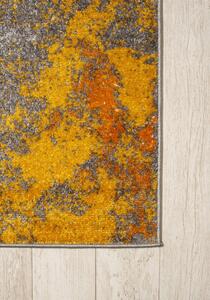 Makro Abra Moderní kusový koberec SPRING H172A tmavě žlutý Rozměr: 70x200 cm