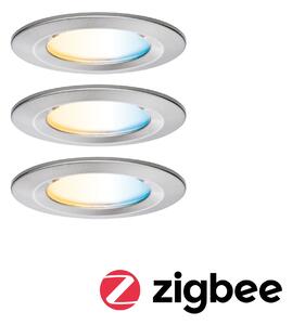 PAULMANN LED vestavné svítidlo Nova Coin IP44 kruhové 78mm měnitelná bílá 3x6W 230V kov kartáčovaný hliník