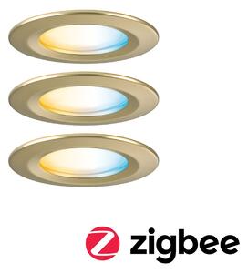 PAULMANN LED vestavné svítidlo Nova Coin IP44 kruhové 78mm měnitelná bílá 3x6W 230V zlatá mat hliník