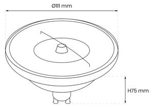 LED Stmívatelná žárovka AR111 GU10/10,5W/230V 4000K