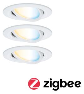 PAULMANN LED vestavné svítidlo Nova Coin kruhové 84mm 50° měnitelná bílá 3x6W 230V bílá mat hliník