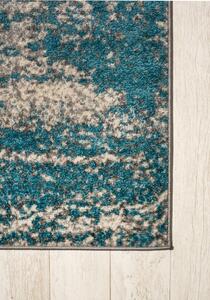 Makro Abra Moderní kusový koberec SPRING H171A Tyrkysový modrý béžový Rozměr: 60x200 cm