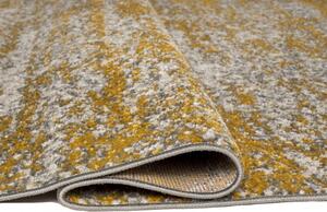 Makro Abra Moderní kusový koberec SPRING H171A Tmavě žlutý béžový Rozměr: 60x200 cm