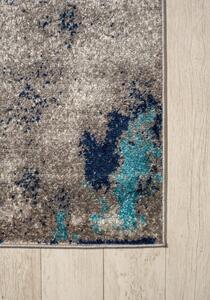 Makro Abra Moderní kusový koberec SPRING H172A tmavě modrý Rozměr: 70x200 cm