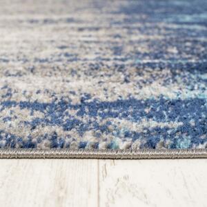 Makro Abra Moderní kusový koberec SPRING H170A Tmavě modrý Rozměr: 70x250 cm