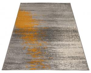 Makro Abra Moderní kusový koberec SPRING H170A Šedý oranžový Rozměr: 80x250 cm