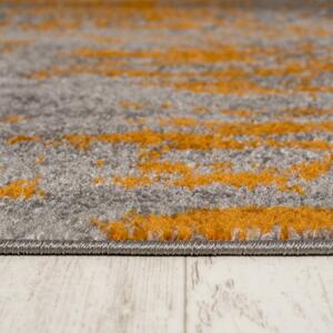 Makro Abra Moderní kusový koberec SPRING H170A Šedý oranžový Rozměr: 60x200 cm
