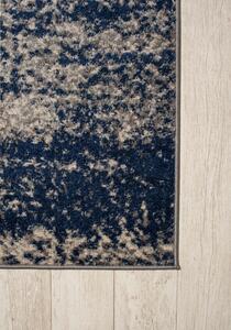 Makro Abra Moderní kusový koberec SPRING H171A Tmavě modrý béžový Rozměr: 60x200 cm