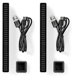 Nedis GALDP110BK - SADA 2x LED RGB Nabíjecí stolní lampa LED/250 mAh
