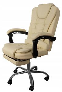 Malatec 16225 Kancelářská židle EKO kůže krémová